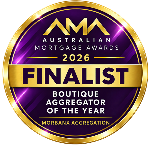 Australian Mortgage Awards 2026 Finalist medal for Boutique Aggregator of the Year